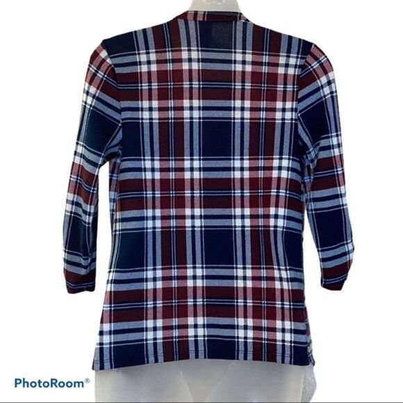 No Boundaries Plaid Faux Sherpa Cover Up Size Small - Picture 2 of 4